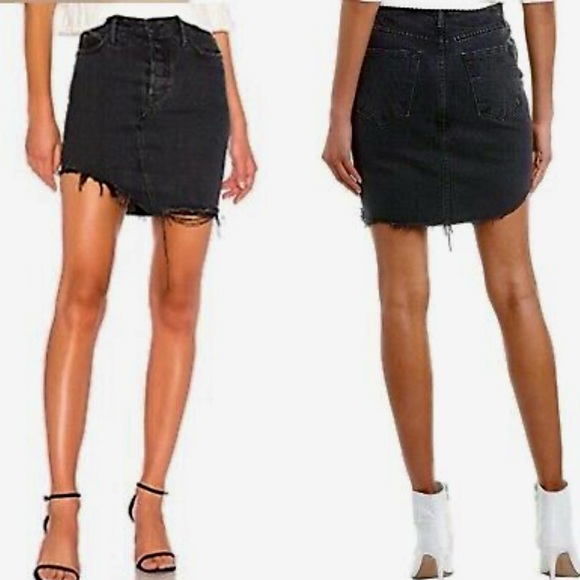 American Eagle Outfitters Distressed Black Denim Skirt - Picture 16 of 16